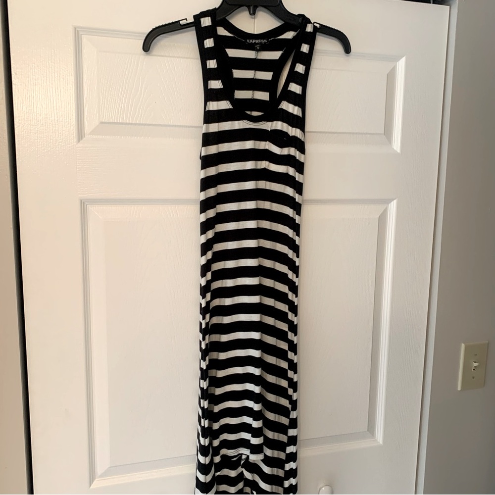 Express High Low Stripe Tank Dress